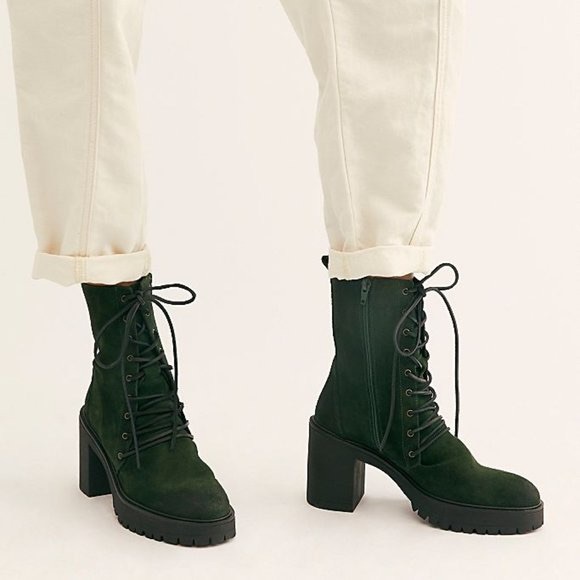 Free People Shoes - Like new, Free people Dylan boot, deep green color
